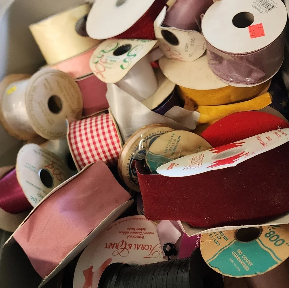 10 Random Ribbons For Wrapping Gifts New Or Used Holidays Chirstmas